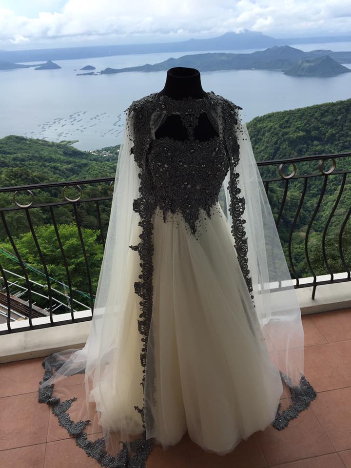 ivy aguas black wedding dress